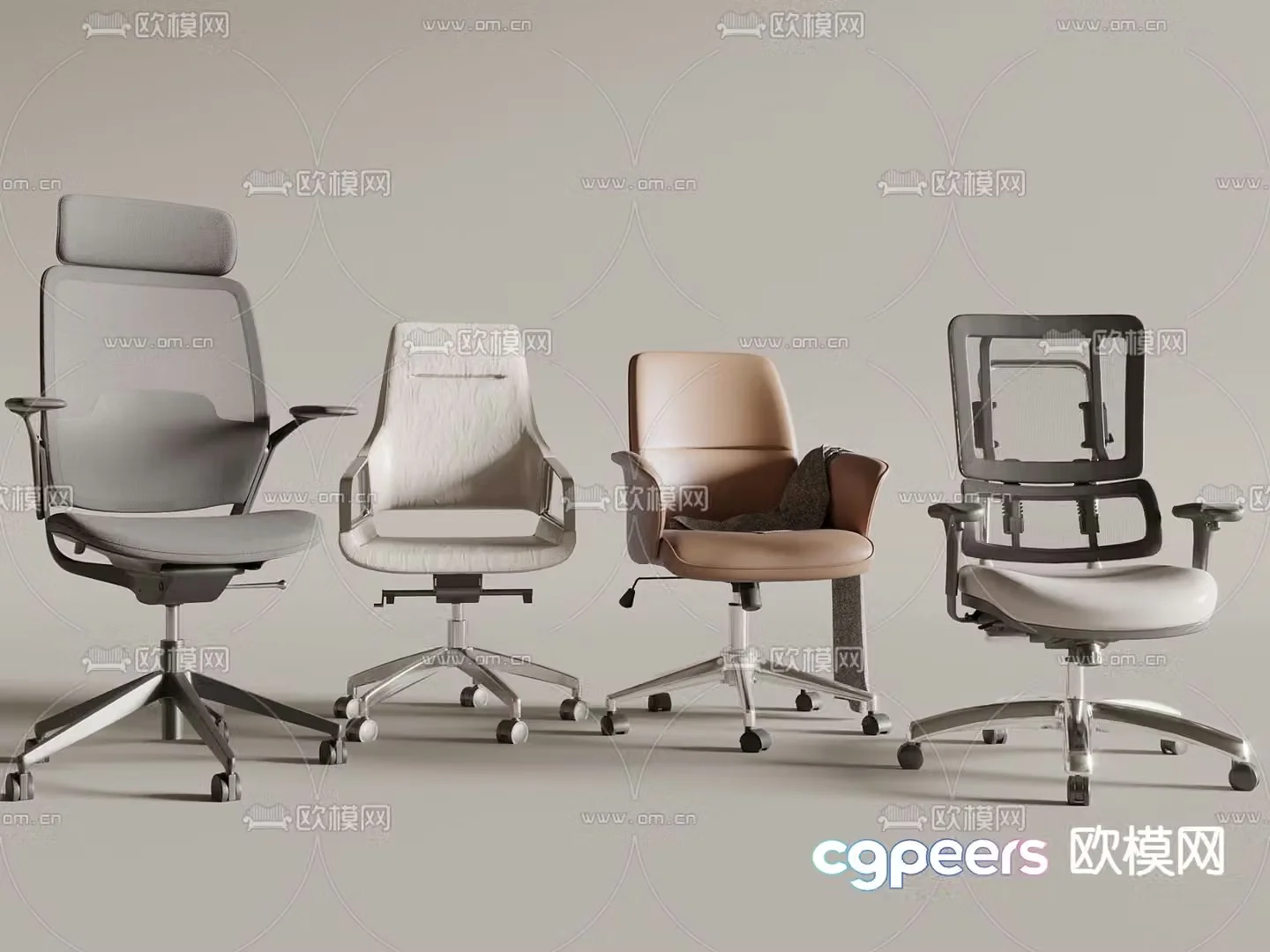 Office chair computer chair staff chair 3d model