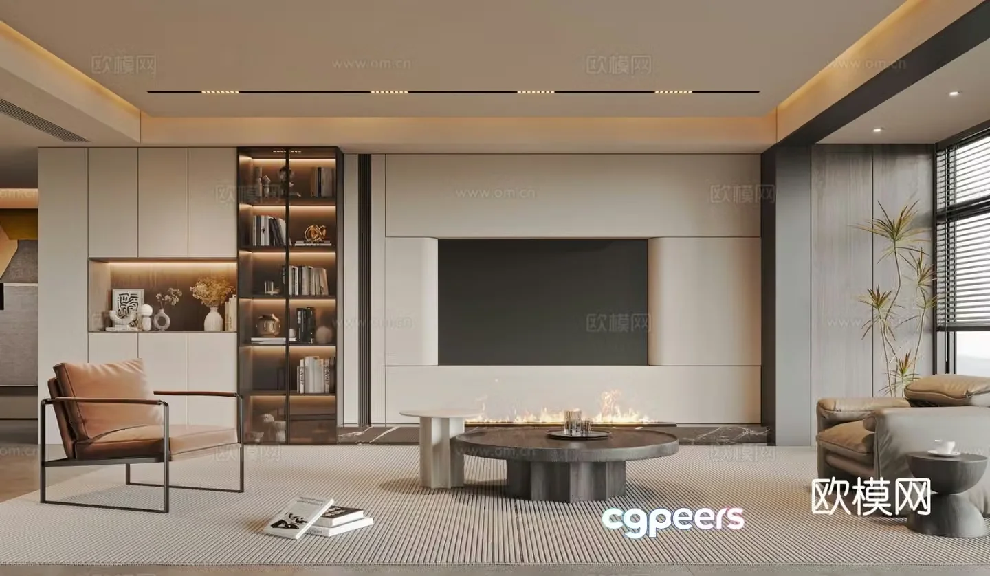Modern living room 3d model