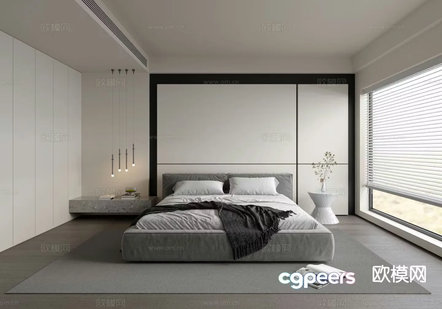 Modern master bedroom bedroom 3d model