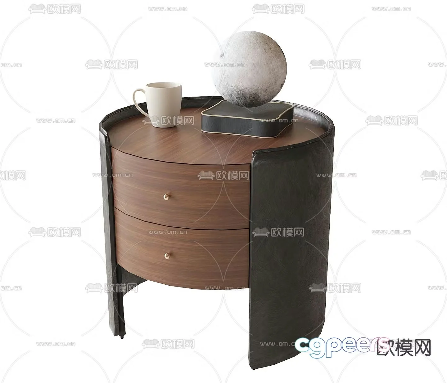 Modern bedside table 3d model