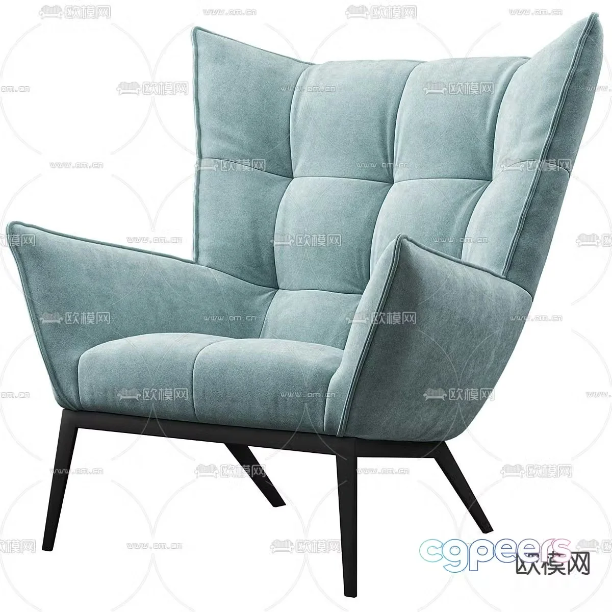 Fabric leisure chair 3d model