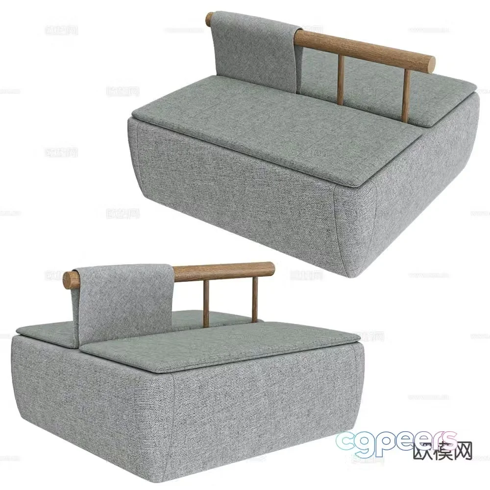 Schiavello leisure sofa double sided sofa 3d model