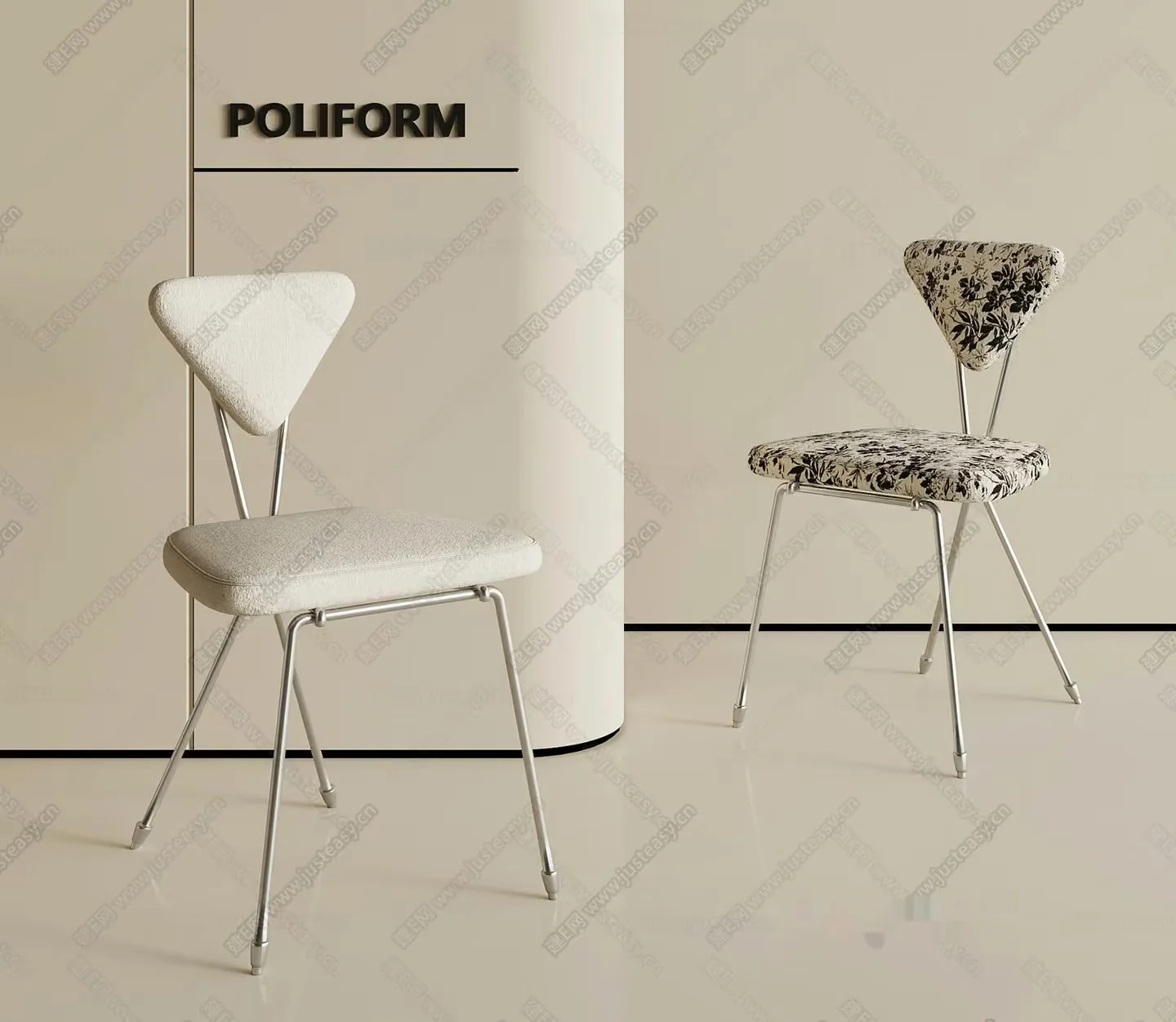 Modern Poliform Chairs 3D Model – 4656 – VRAY Render
