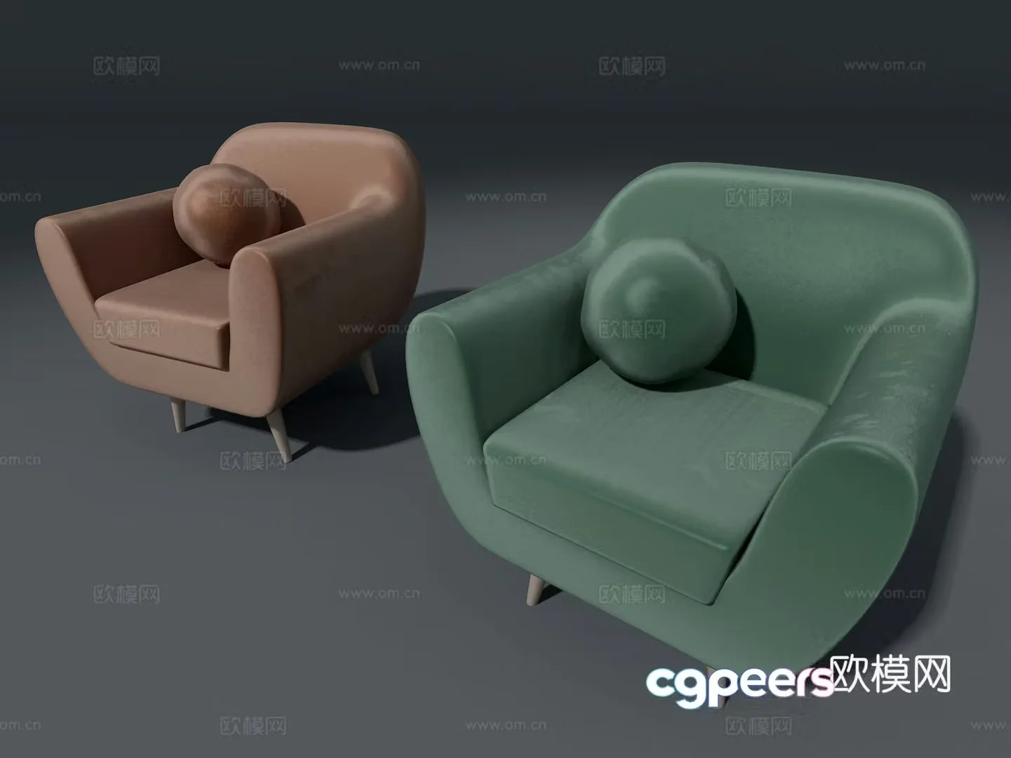 Casual sofa 3d model