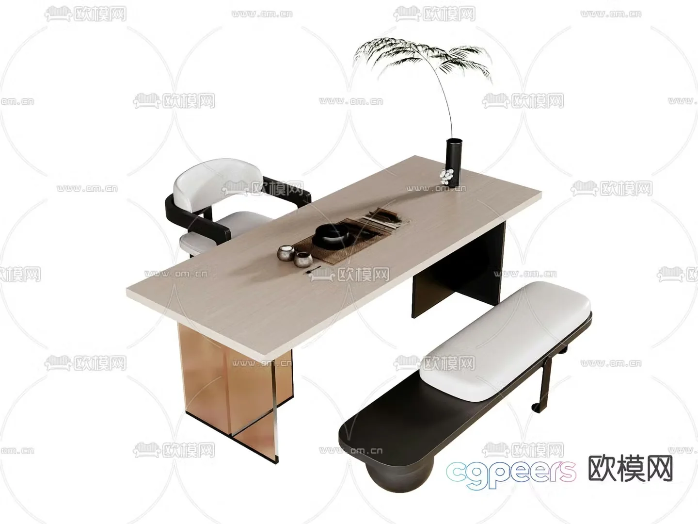 Modern tea table tea table 3d model
