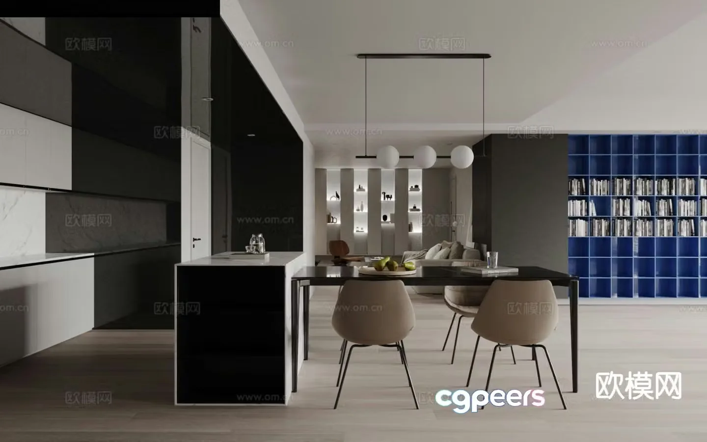 Modern restaurant 3d model