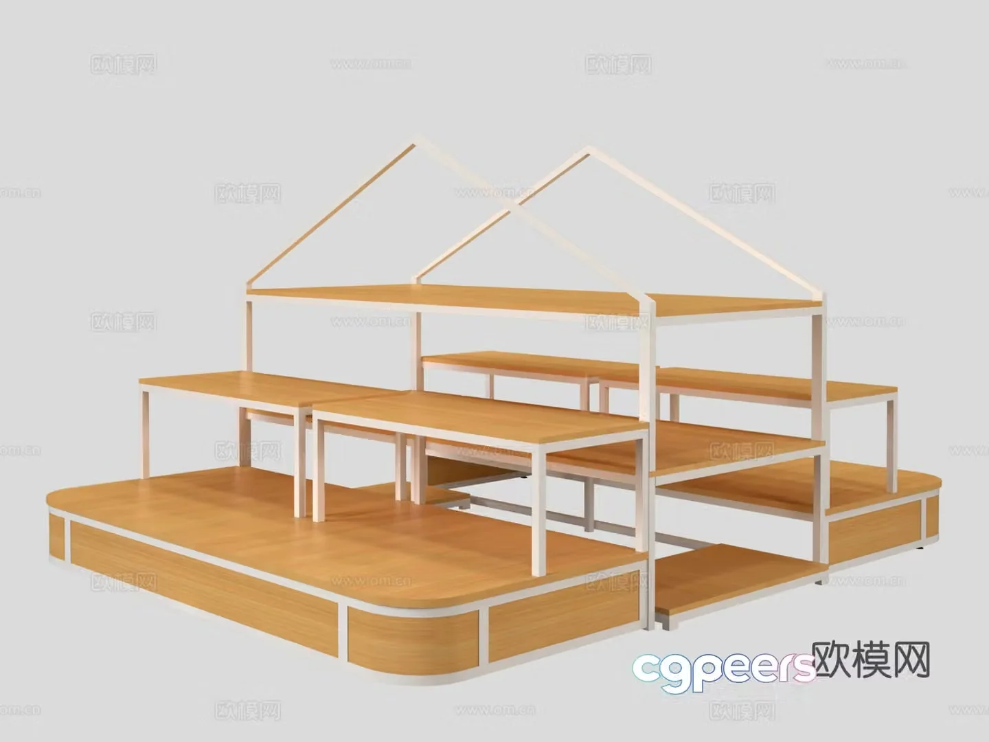 Supermarket shelves Showcase shelves Zhongdao shelves End shelves Showcase Showcase Showcase 3D model