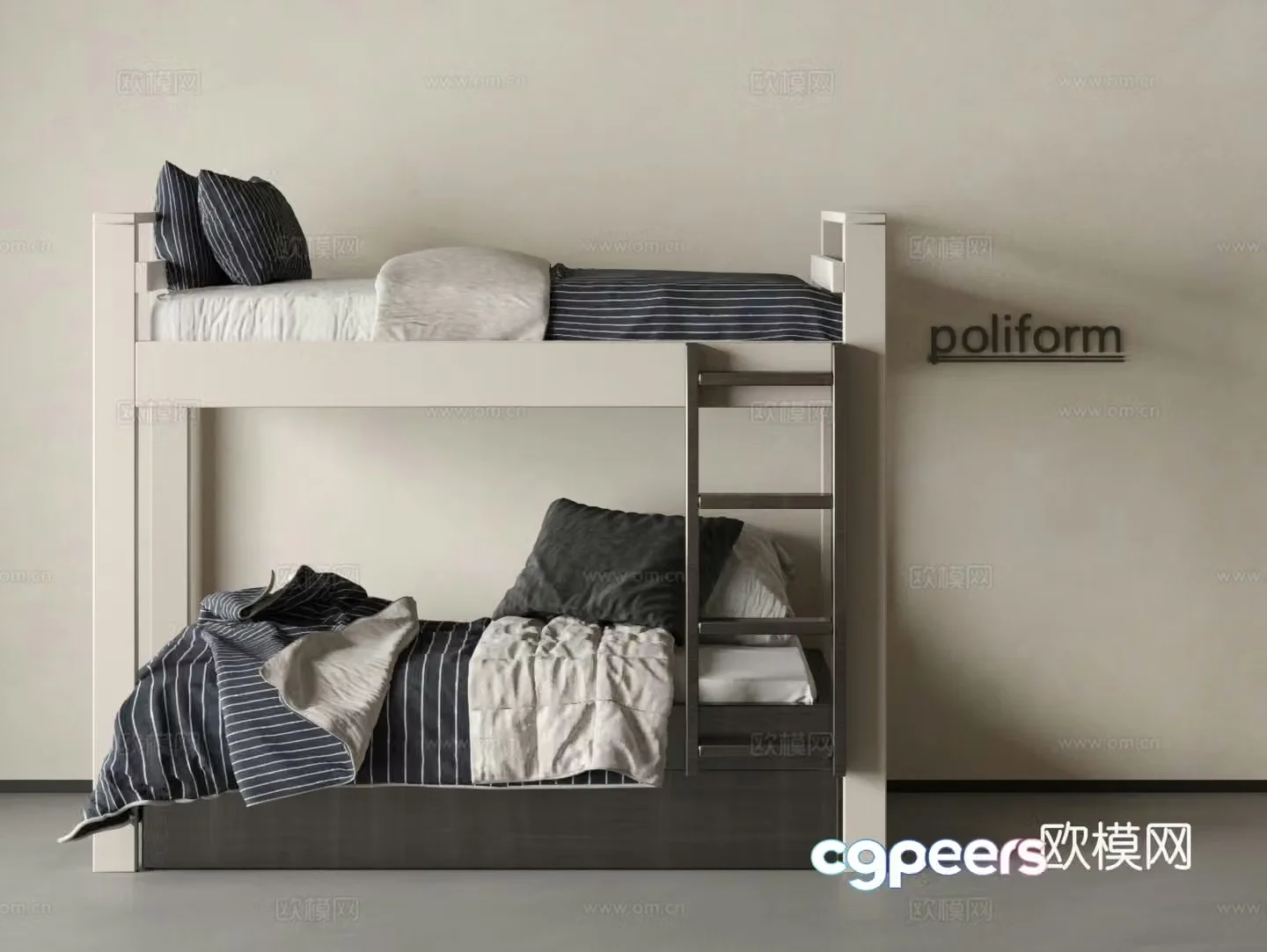 Modern children’s bed daughter bed up and down bed children’s bed stair bed double bed 3d model