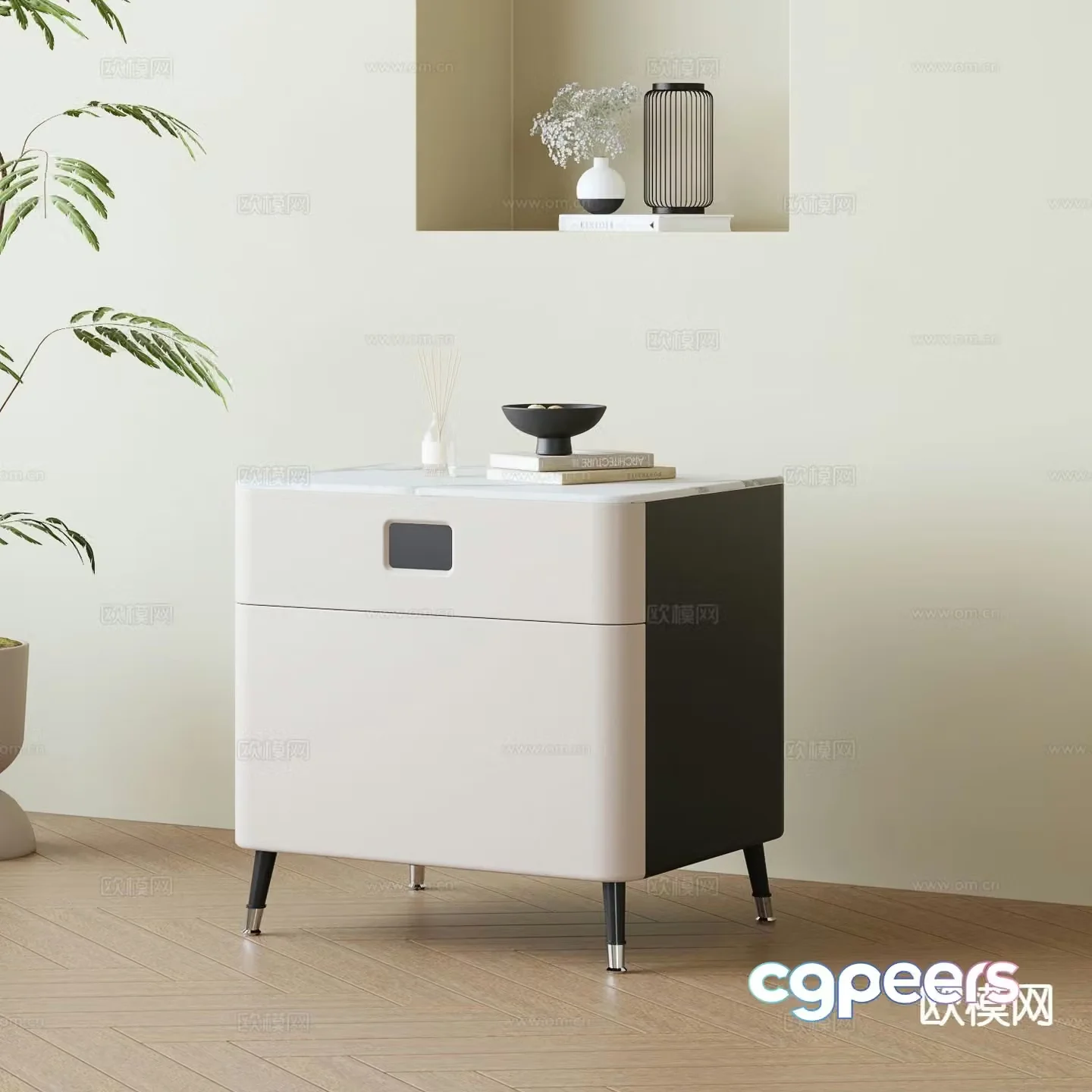Modern bedside table 3d model
