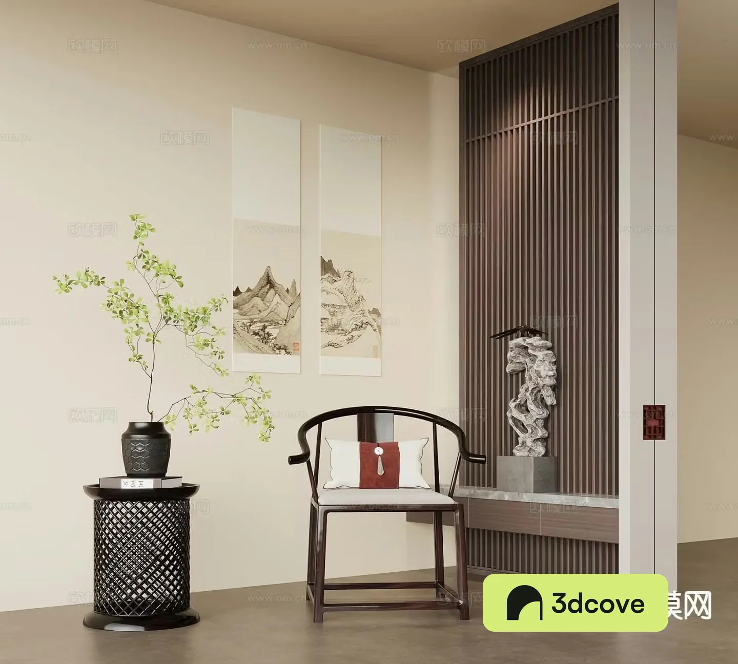 New Chinese style chair armchair round table