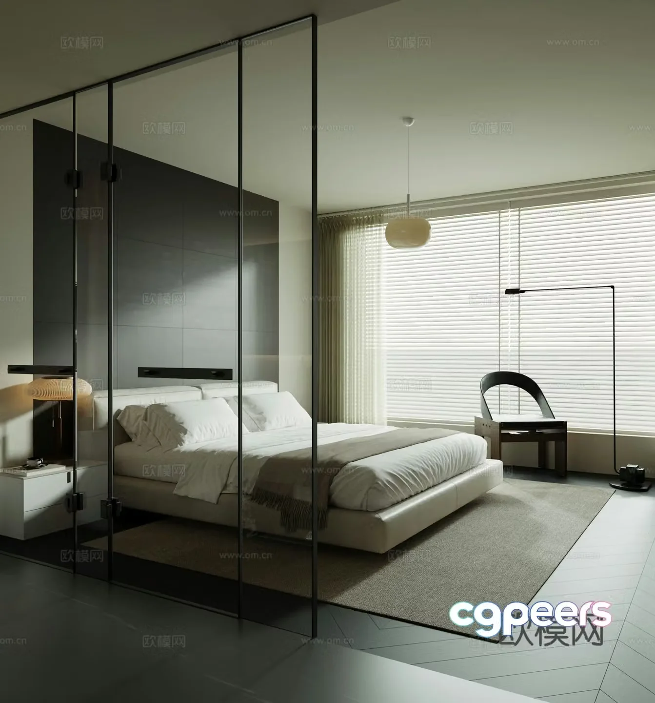 Modern home bedroom 3d model