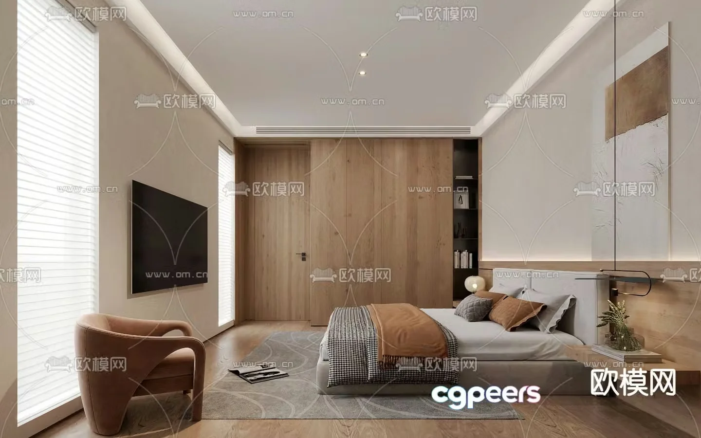 Modern bedroom Master bedroom Master room 3d model