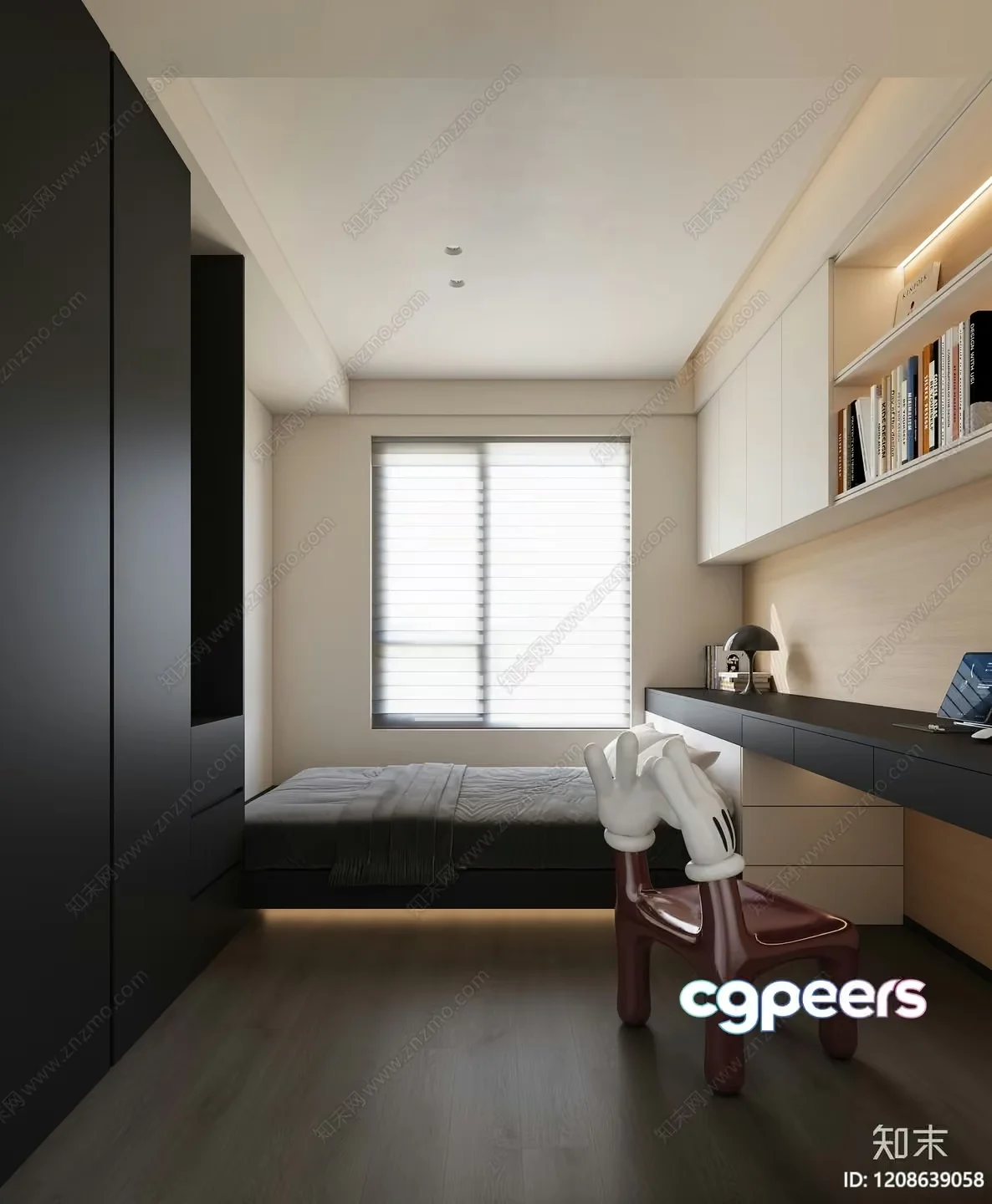 Modern Bedroom Design 3D Model – 9105 – VRAY Render