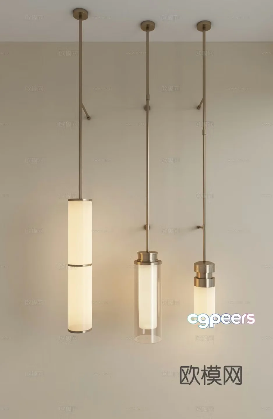 Modern light luxury metal wall lamp long wall lamp corridor wall lamp tool wall lamp bedside wall lamp 3D model
