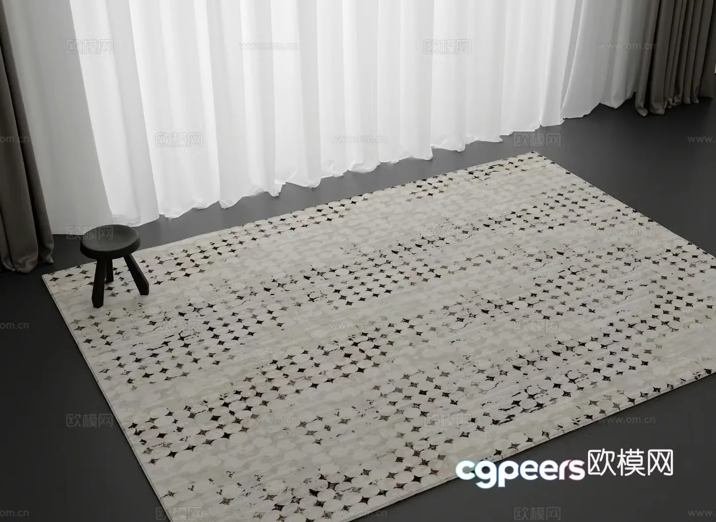 Italian light luxury carpet 3D model