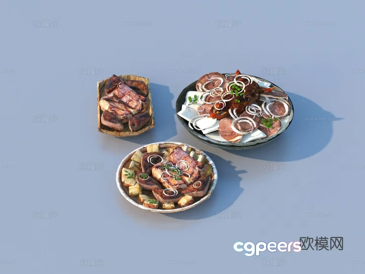 Food Chinese food Western food Food 3D model