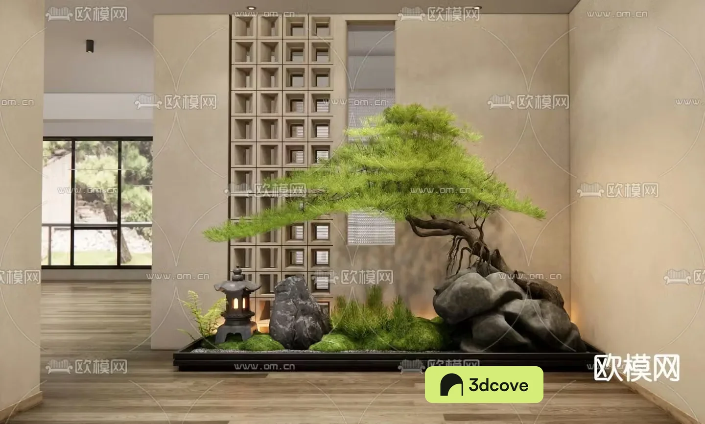 Indoor landscape plant landscaping