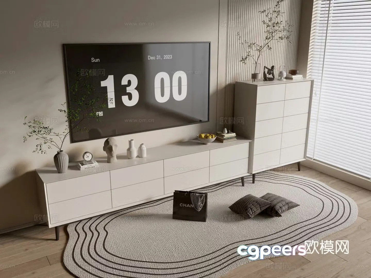 Modern TV cabinet 3d model