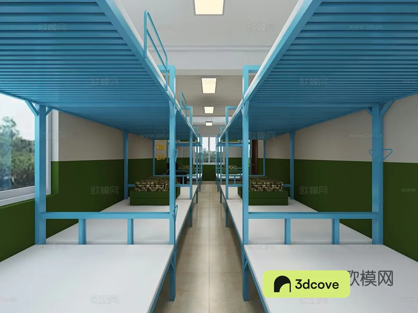 Modern fire station dormitory
