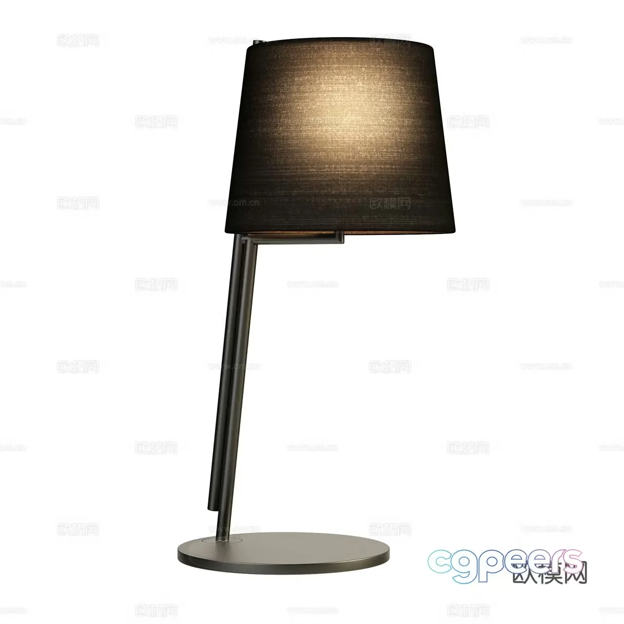 Leds C4 modern desk lamp retro desk lamp fabric desk lamp lamp lamp shade desk lamp 3d model