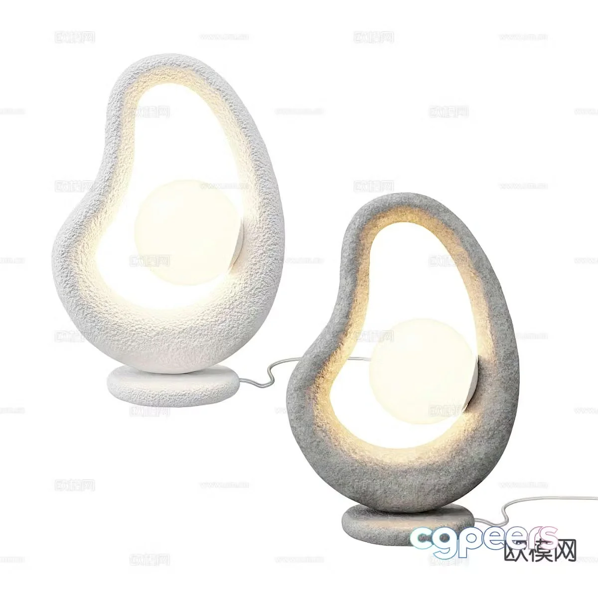 wabi-sabi table lamp 3d model