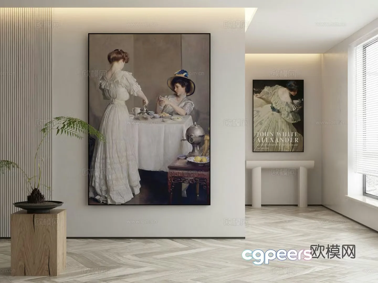 Modern Wasabi Hanging Painting Oil Painting 3D Model