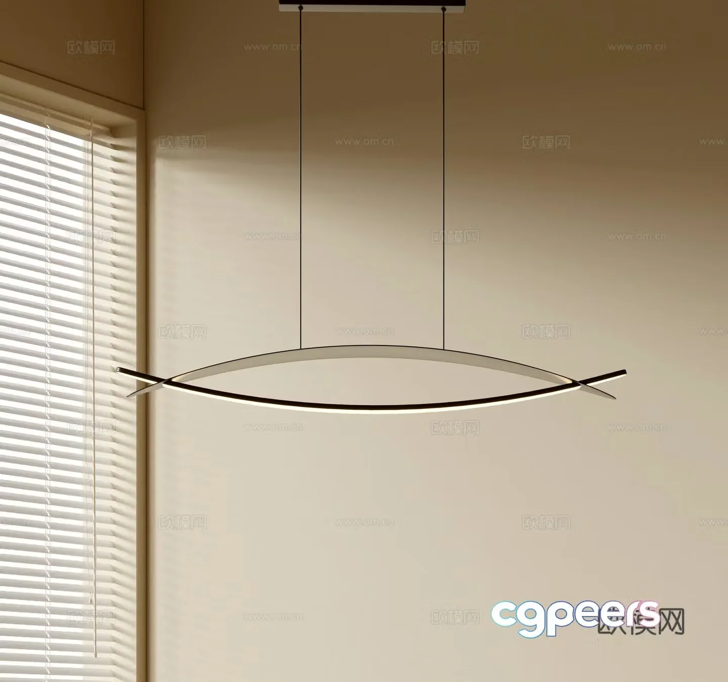 Modern simple chandeliers Nordic style chandeliers Mediterranean style chandeliers Study lamp combination Restaurant lamp 3D model