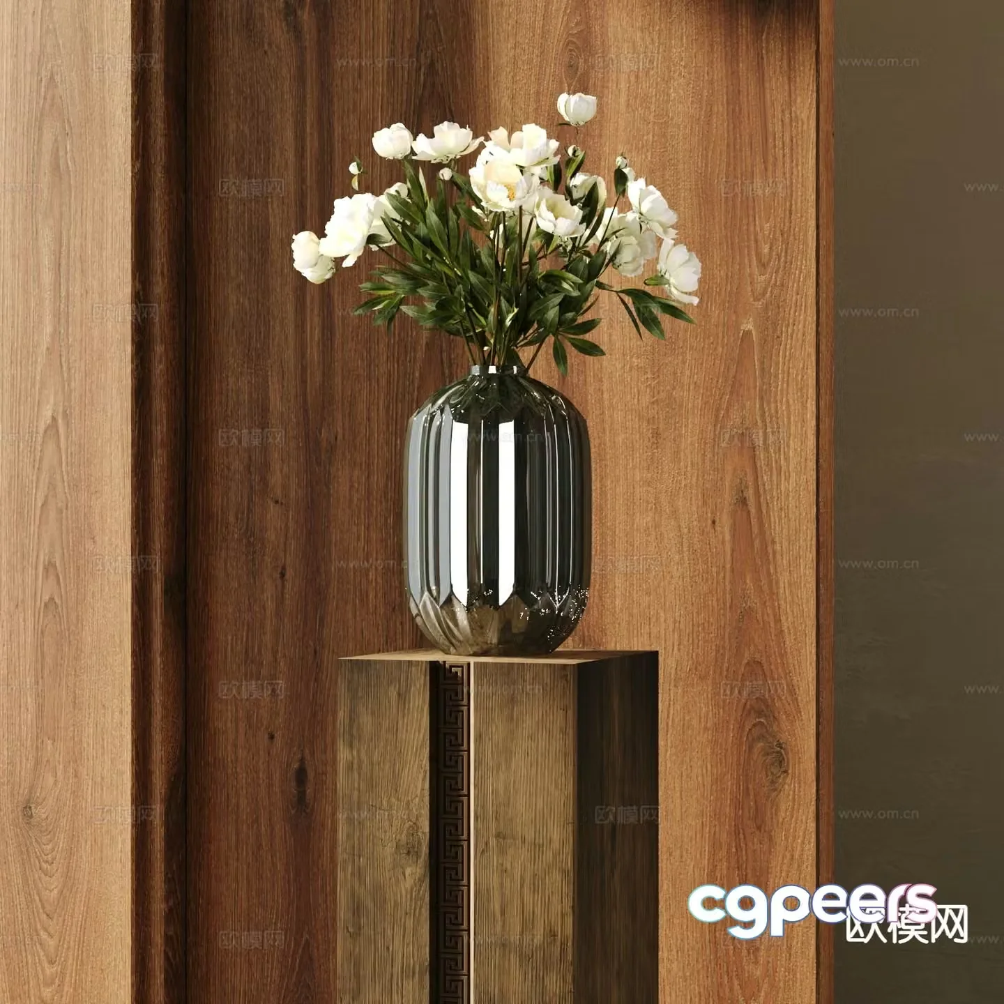 vase floral arrangement flowers flower arrangement 3d model