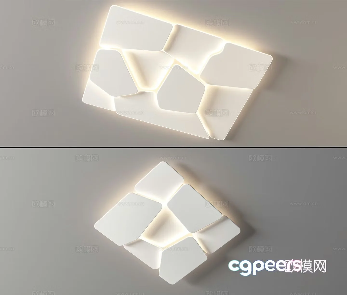 Modern LED ceiling light living room light dining room 3d model