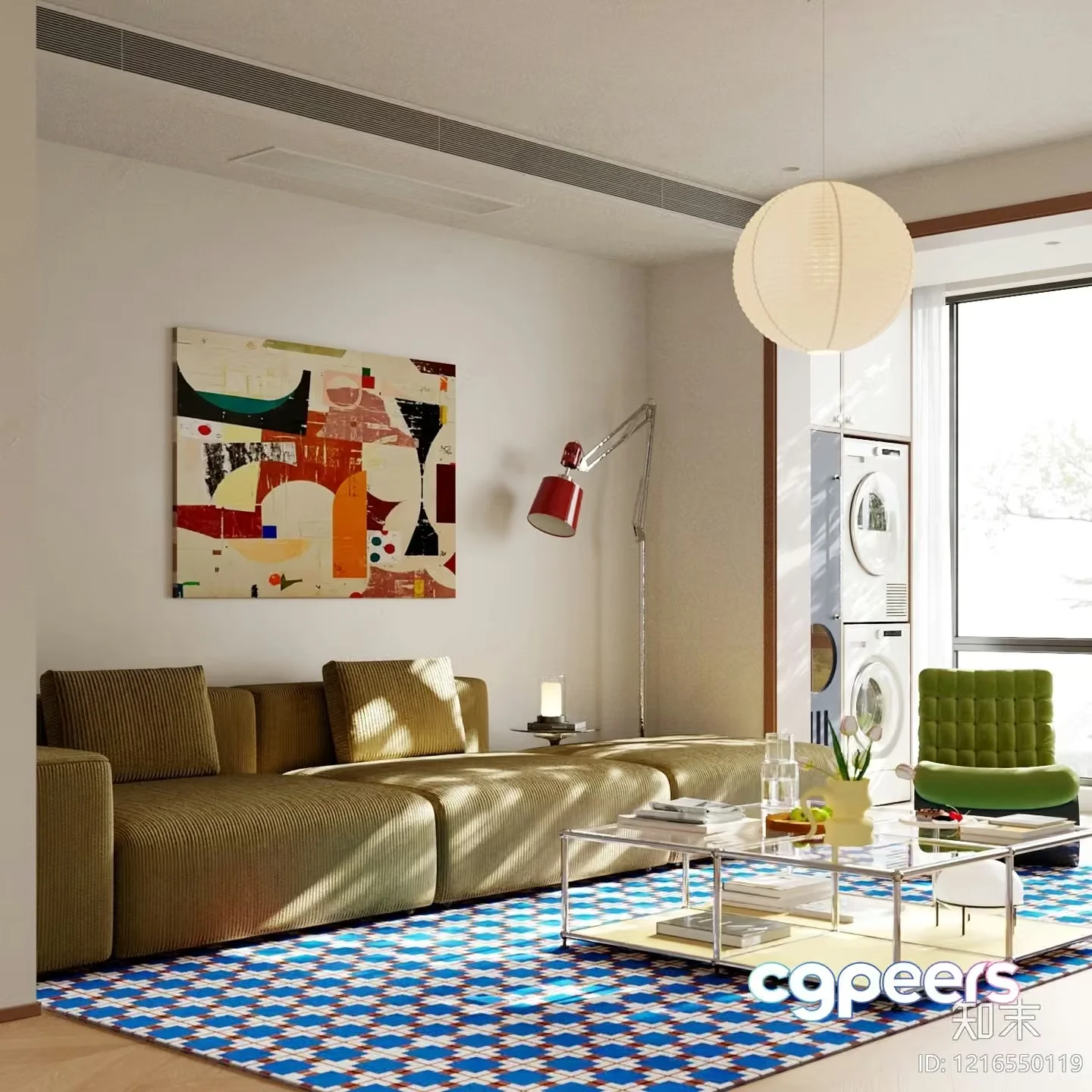 Modern Living Room 3D Model – 15526 – VRAY Render