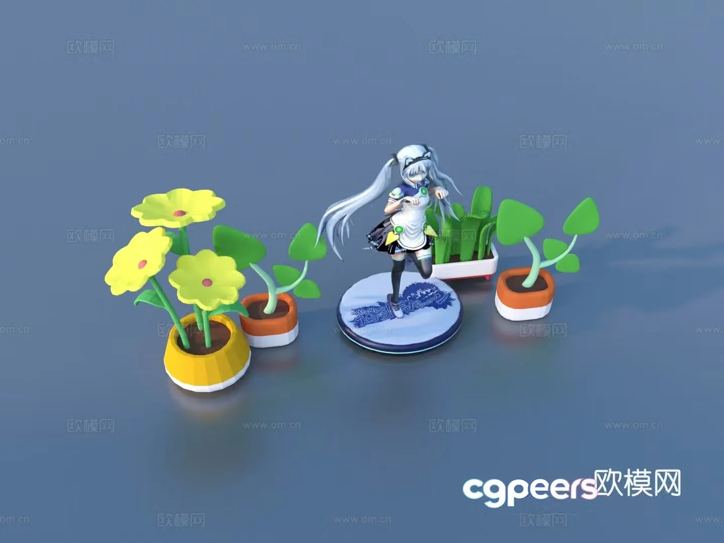 Cartoon toys ornaments sketch 3d model