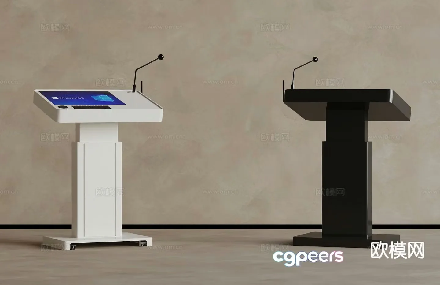 modern podium podium 3d model
