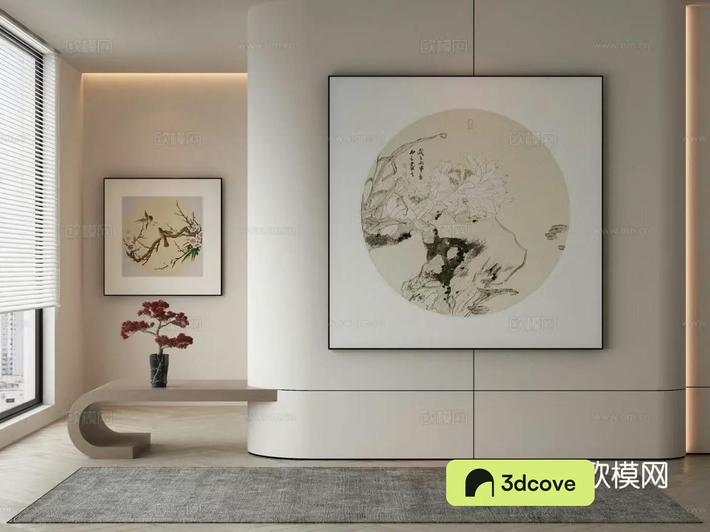 New Chinese style flower painting decorative painting