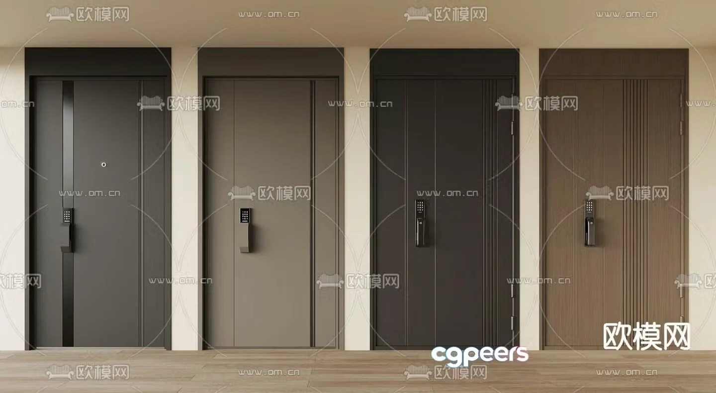 Entry door mother and child door security door password door 3d model
