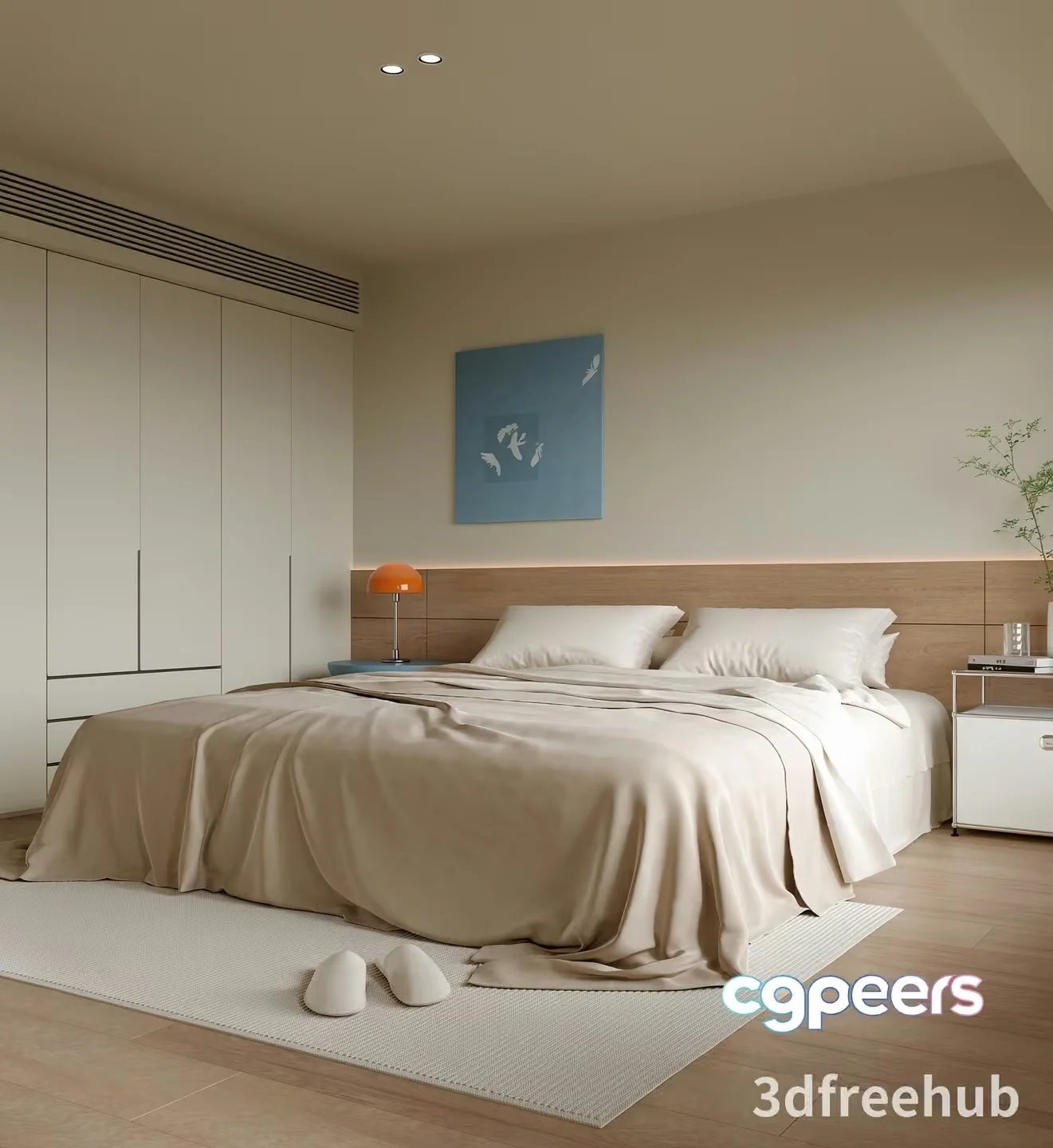 Cozy Bedroom 3D Model – 20589 – VRAY Render