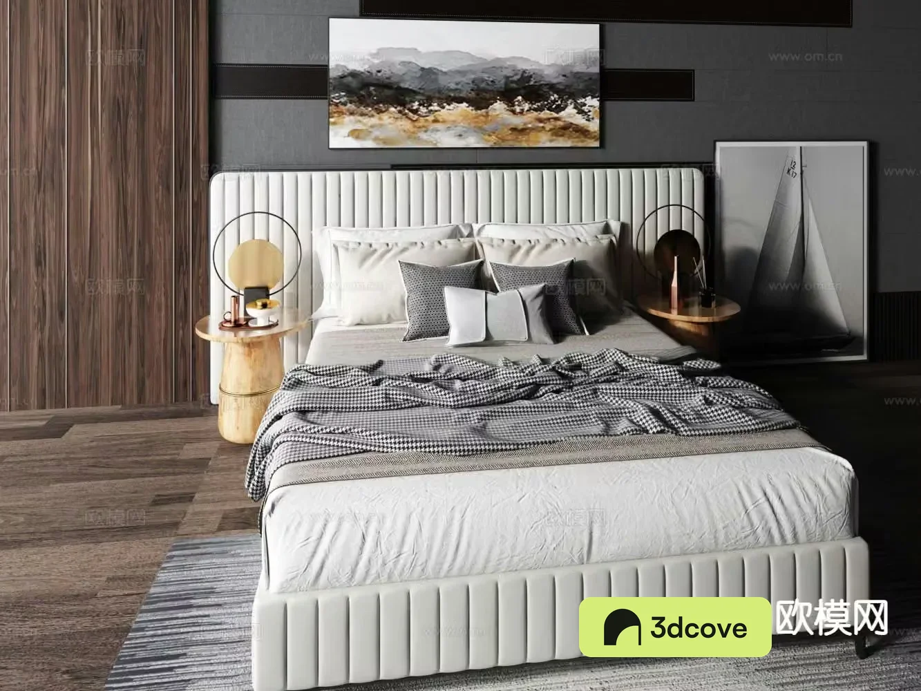 Modern double bed