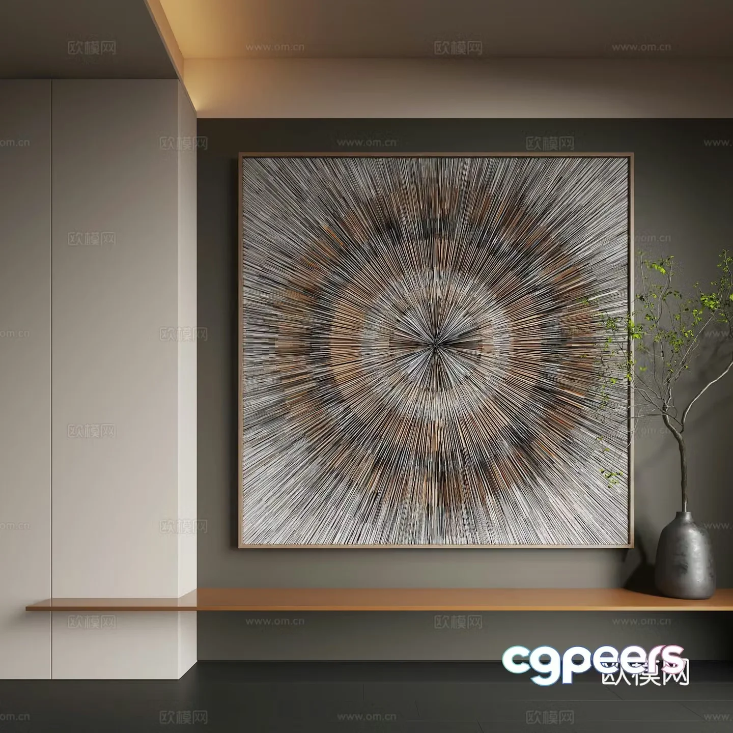 Modern abstract hanging paintings Modern Italian hanging paintings Modern light luxury hanging paintings 3D model