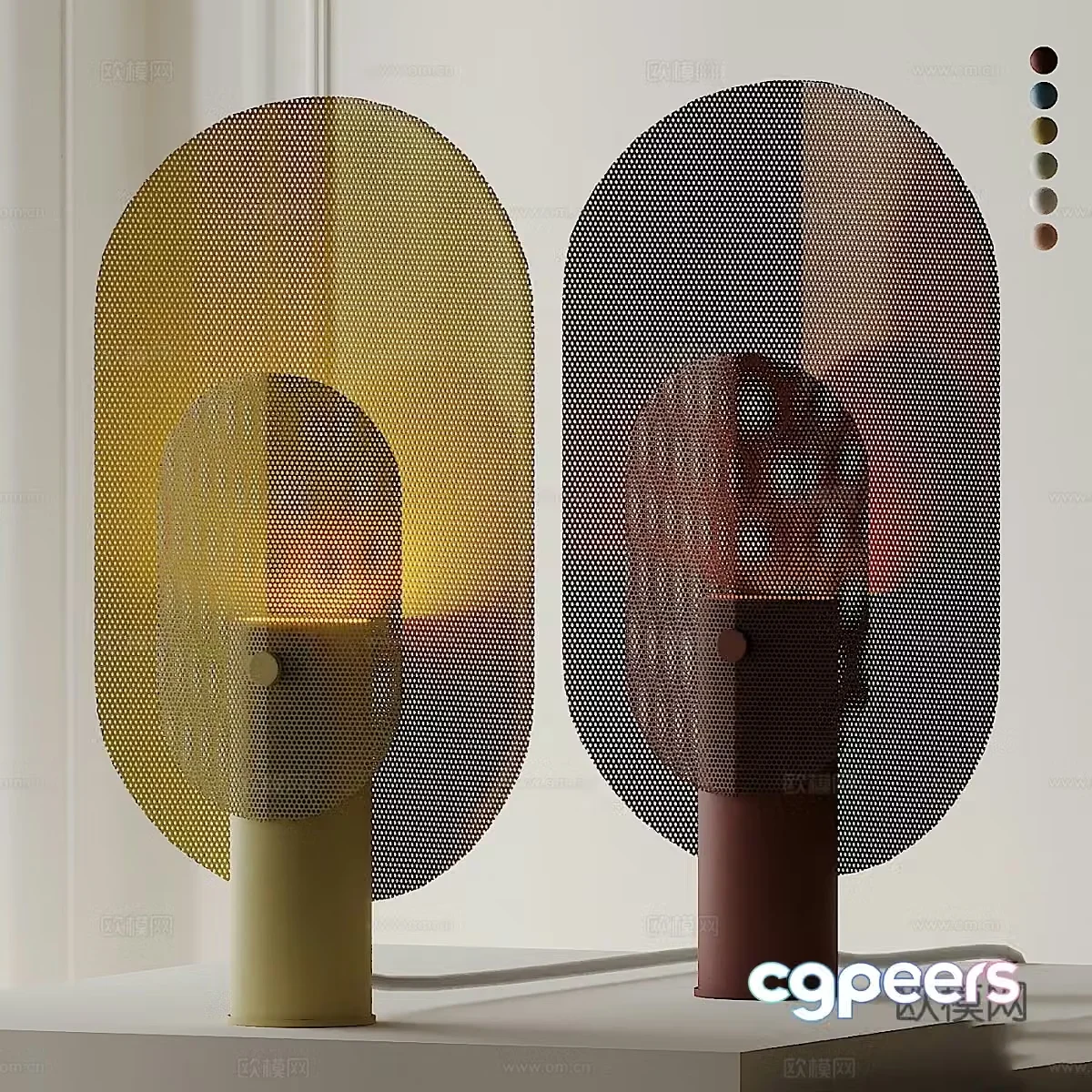 Modern minimalist filter desk lamp 3d model