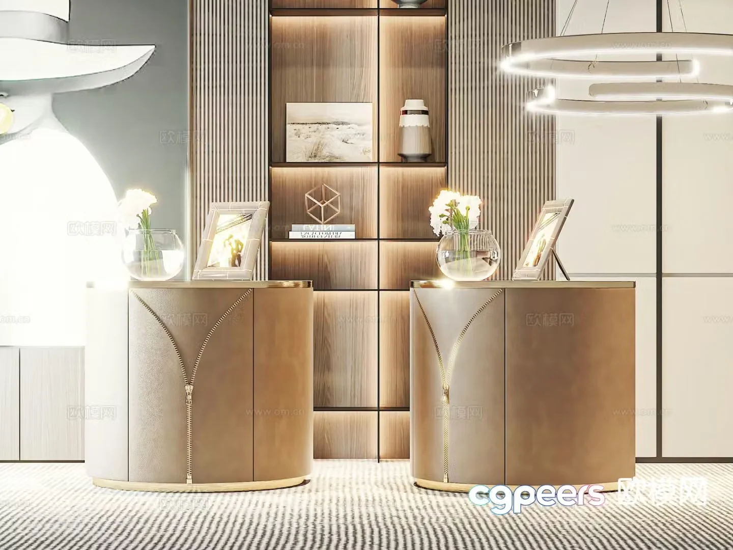 Modern bedside table 3d model