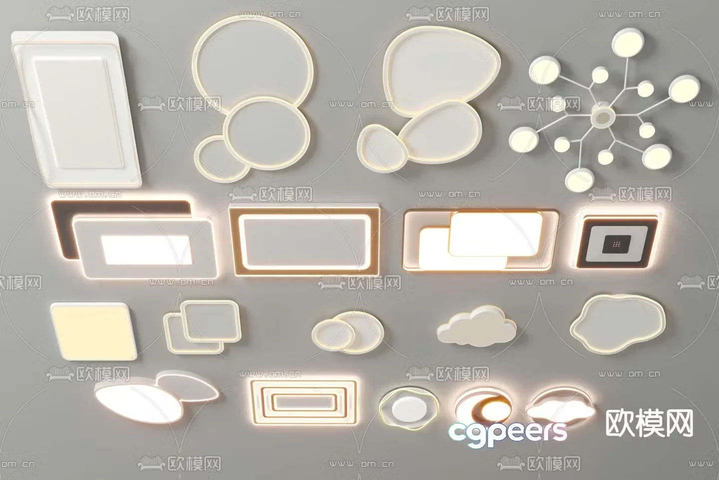 Cream style ceiling lamp bedroom lamp living room lamp 3d model