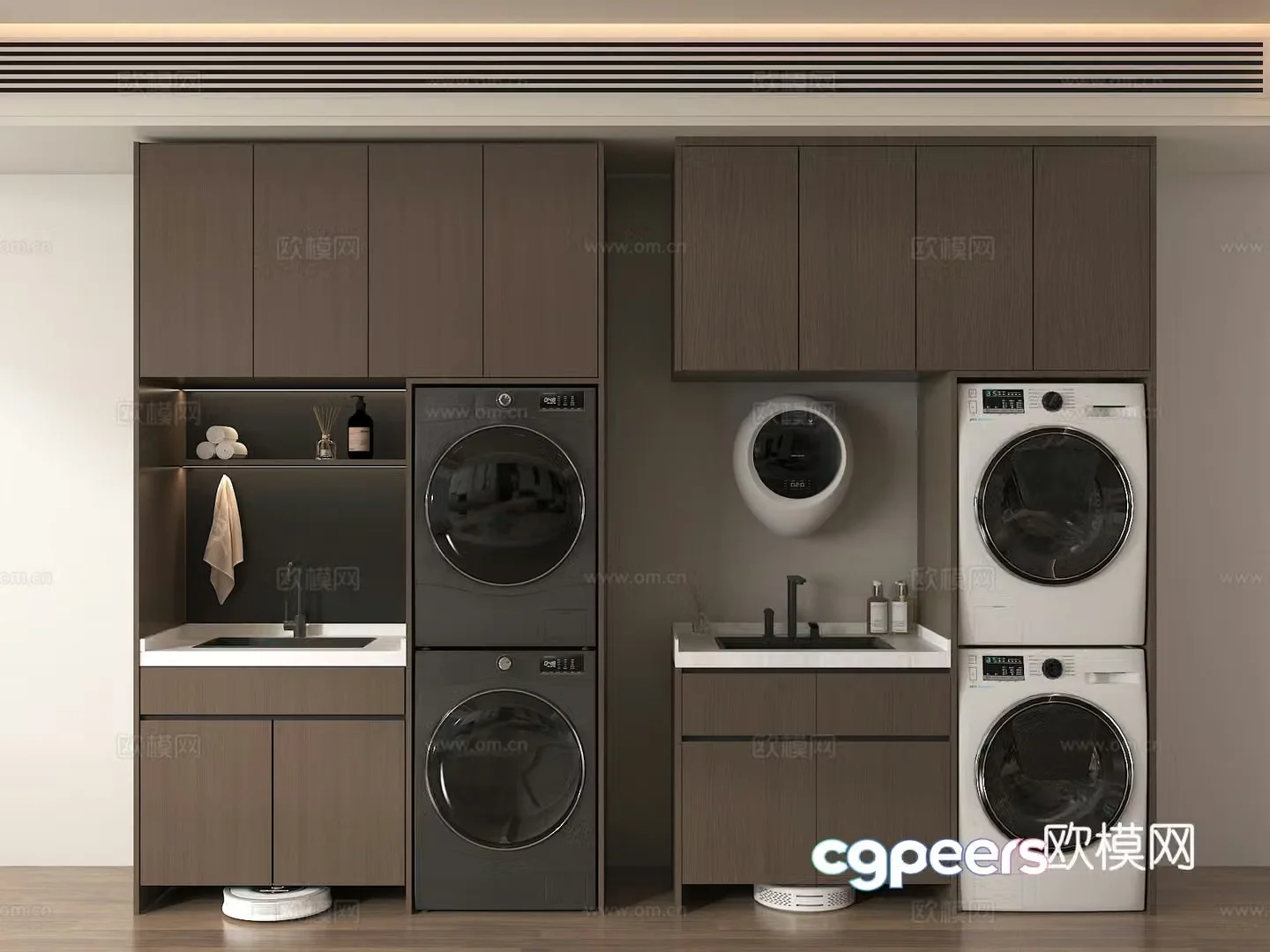 Washing cabinet all-in-one machine 3D model