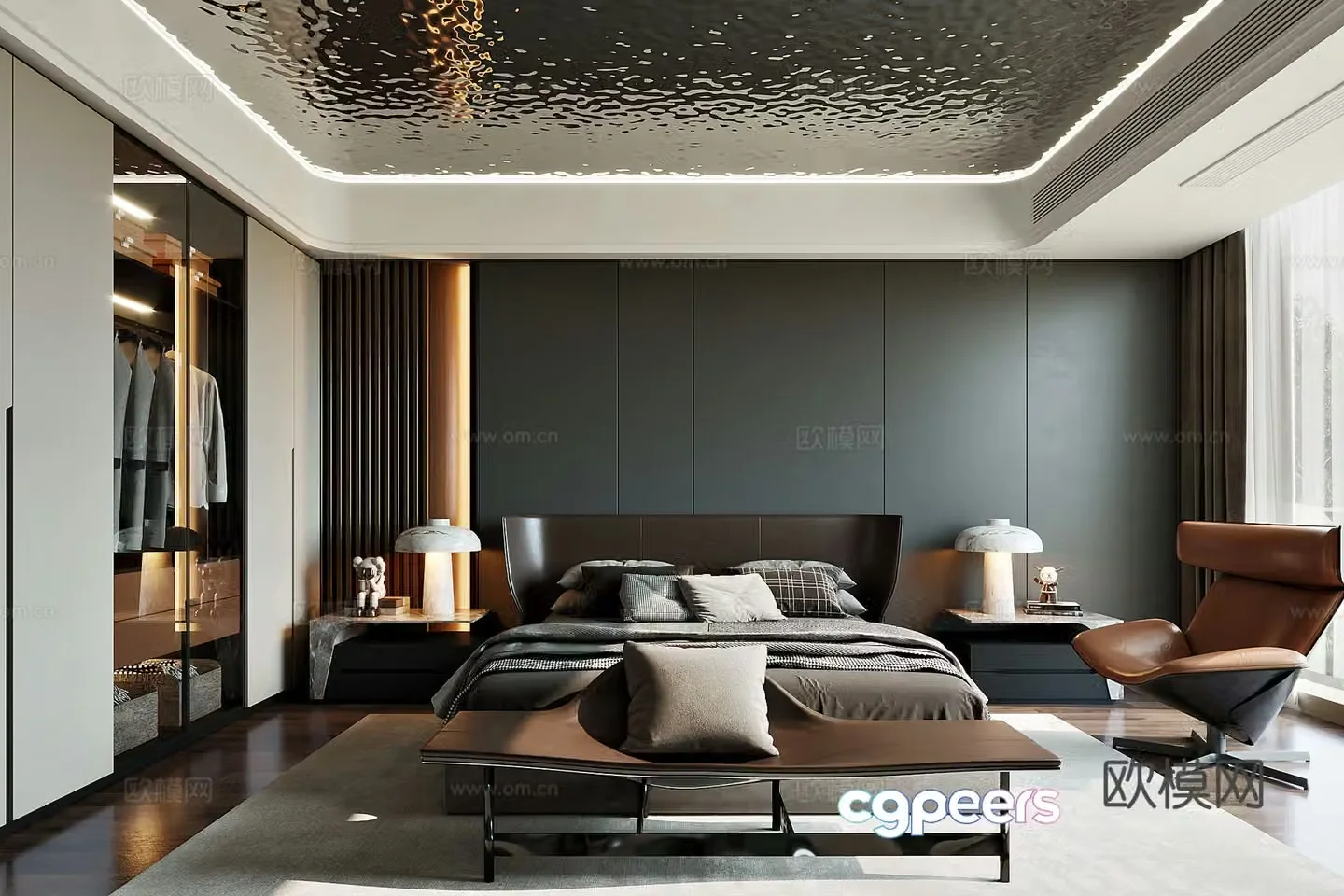 Italian master bedroom 3D model