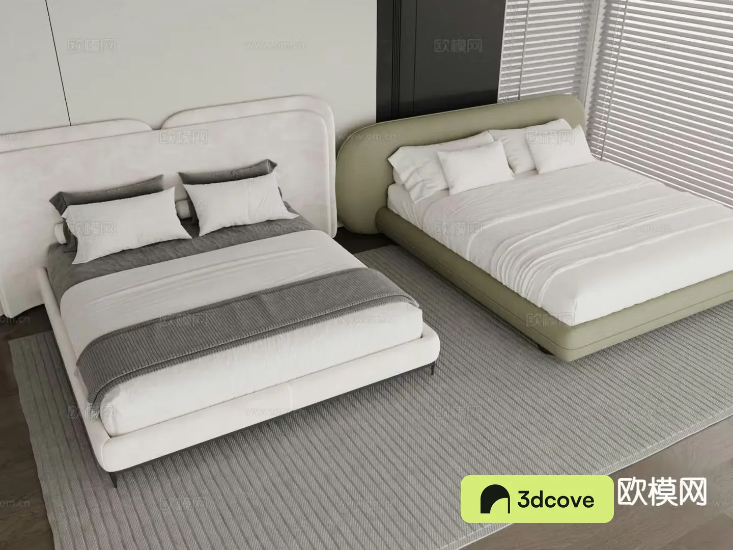 Modern double bed
