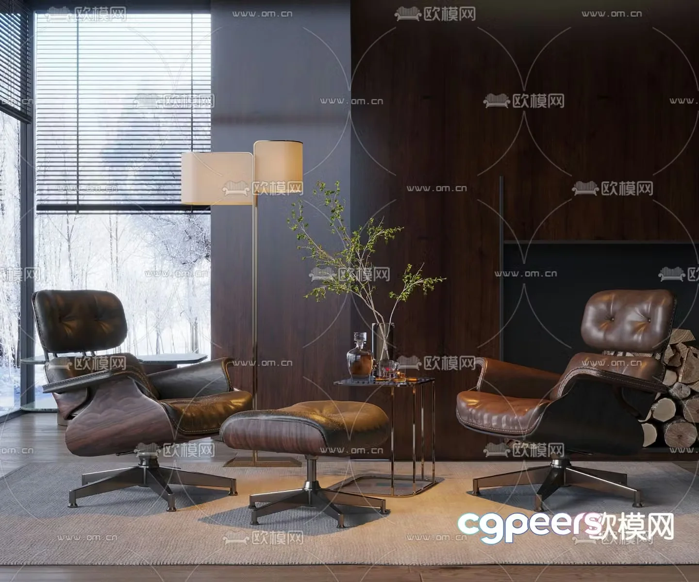Modern lounge chair 3d model