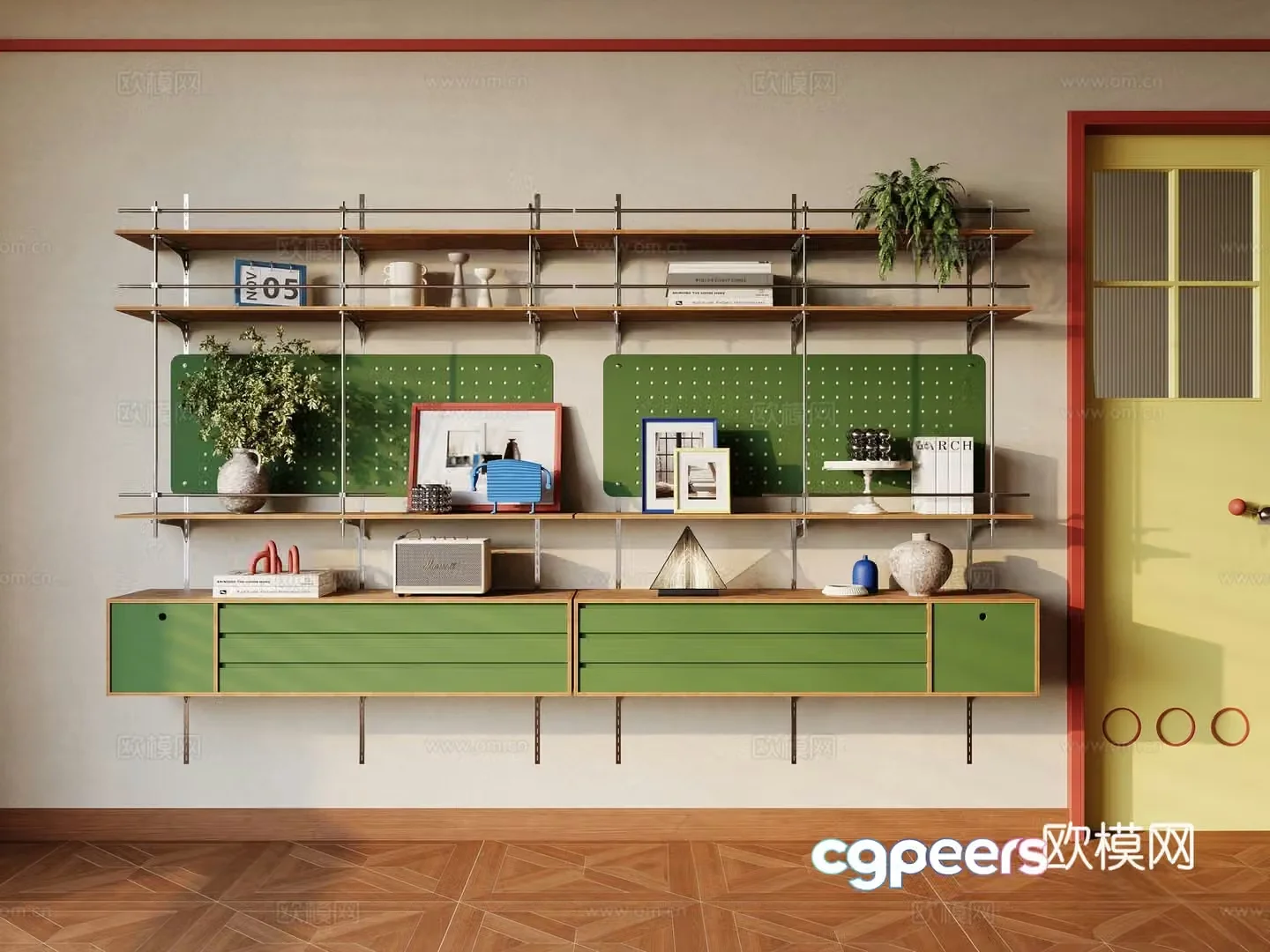 Modern art installation Modern shelf Combination shelf Wall shelf 3D model