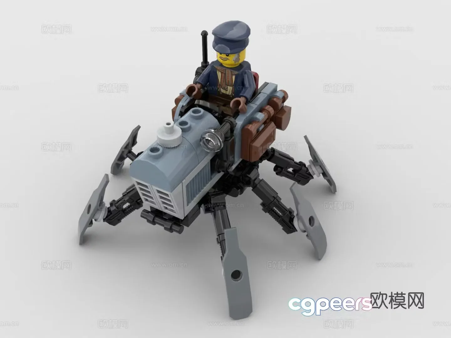 LEGO LEGO toys building block ski motorcycle 3d model