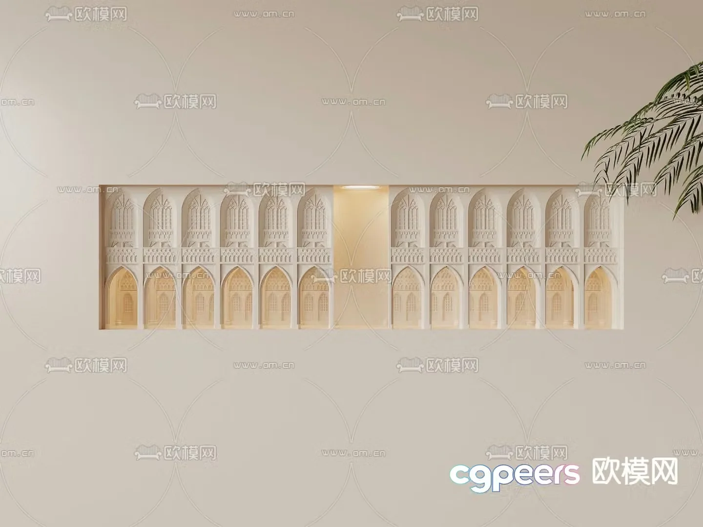 Cream wall lamp plaster wall lamp built-in wall lamp 3D model