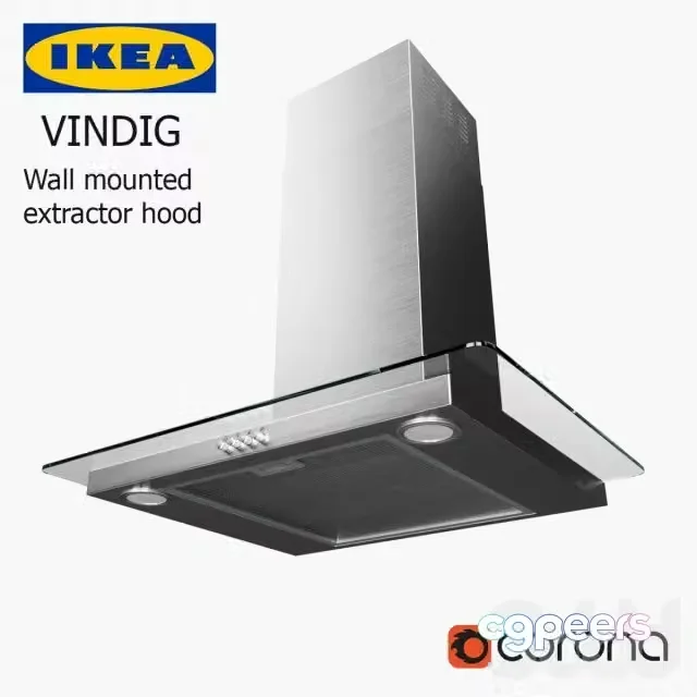 3ds Max Free – VINDIG extractor hood by IKEA