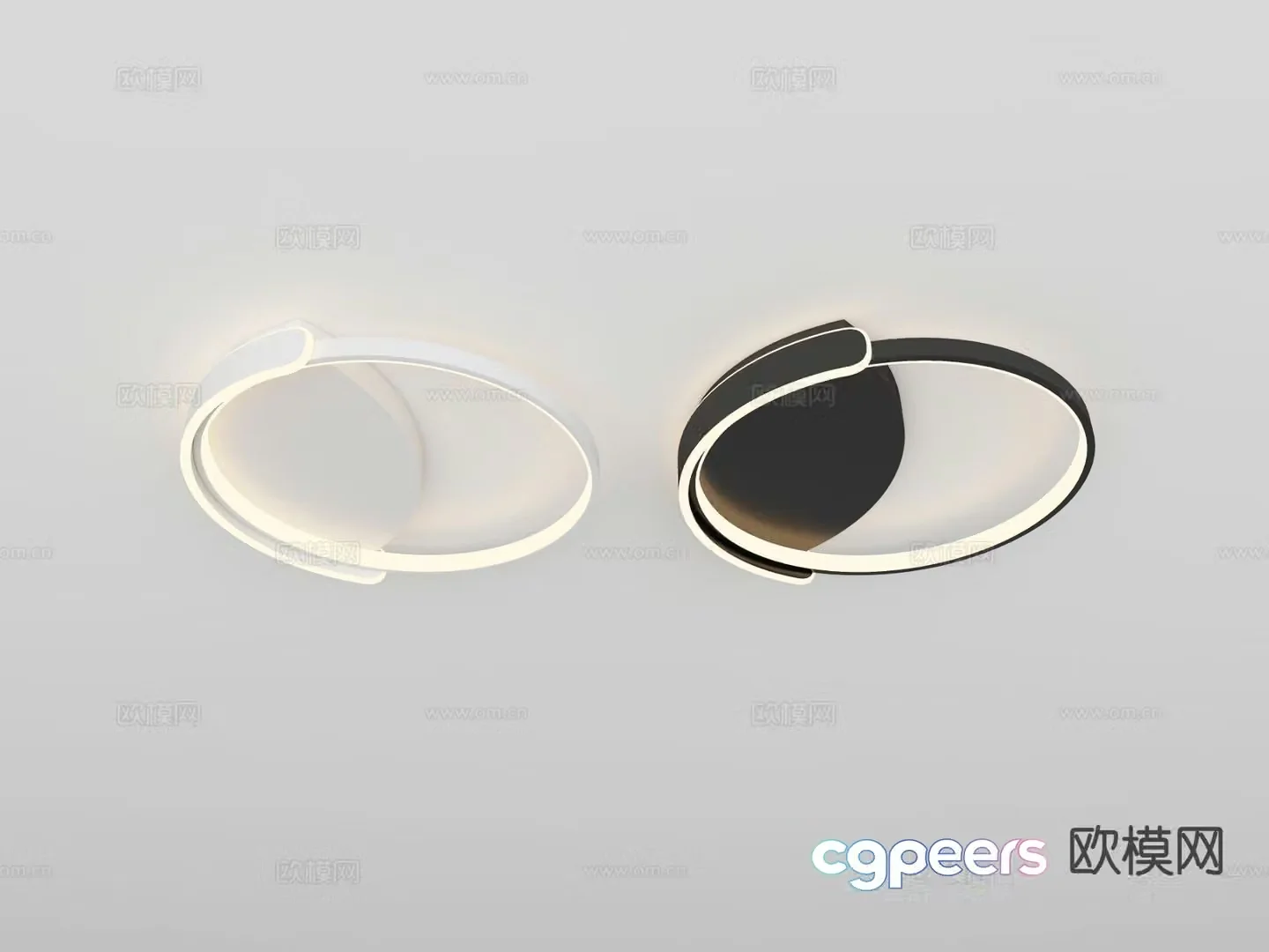 Modern minimalist ceiling lamp 3d model