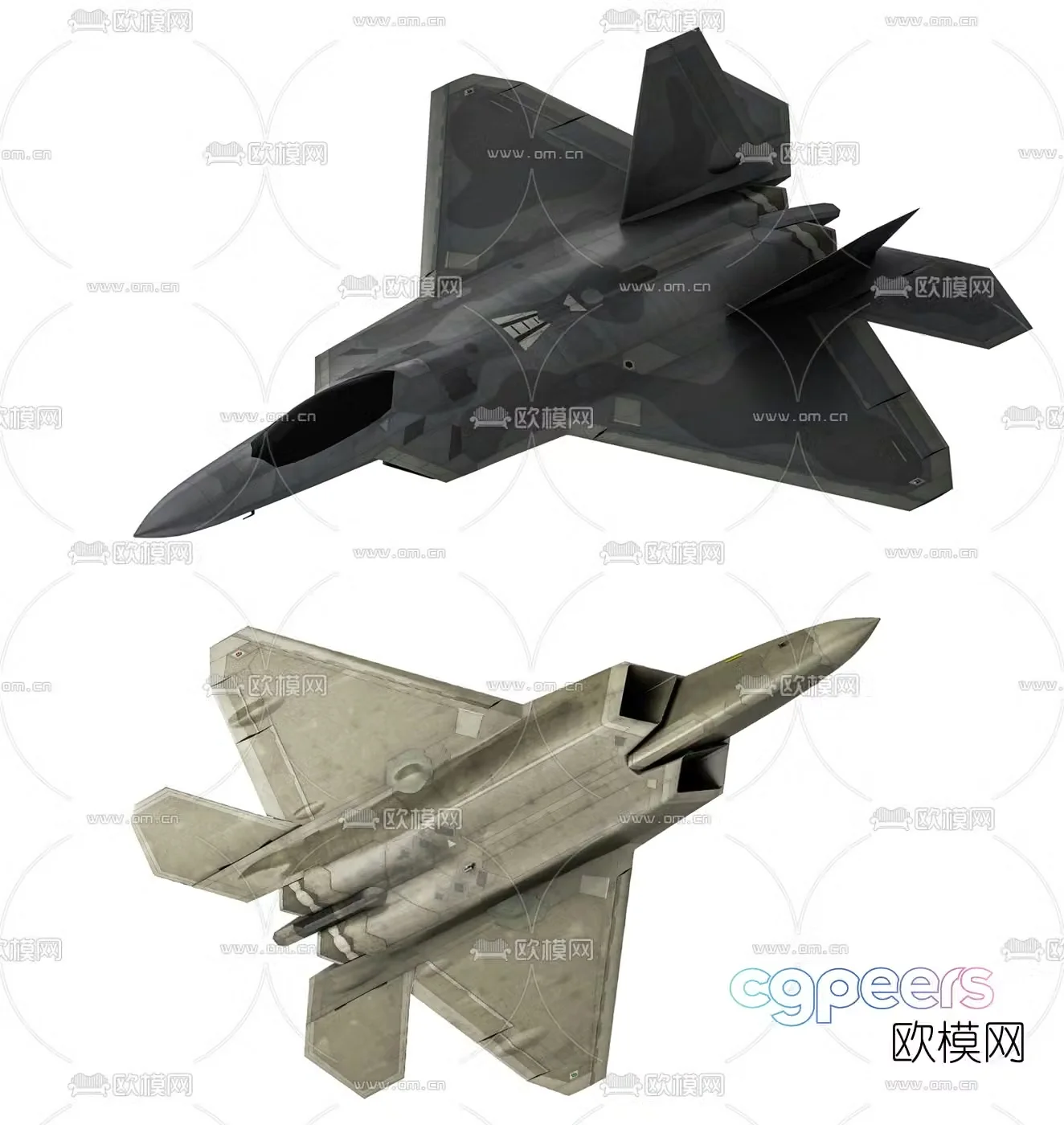 Modern f22 fighter aircraft model toy 3d model